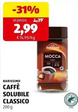 ALDI Barissimo Caffè Solubile Classico offerta