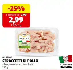 ALDI Il podere straccetti di pollo offerta