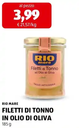 ALDI Rio Mare Filetti di Tonno in Olio di Oliva offerta