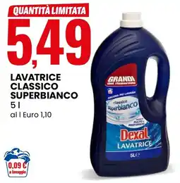 Eurospin Dexal lavatrice classico superbianco offerta