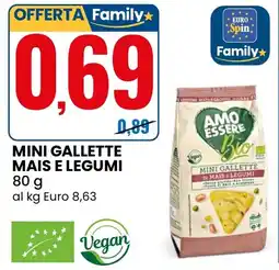 Eurospin Amo Essere Bio Mini Gallette Mais e Legumi offerta