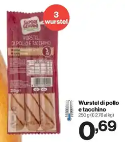 In'S Mercato Sapori genuini wurstel di pollo e tacchino offerta