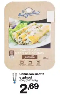 In'S Mercato il Buongustaio Cannelloni ricotta e spinaci offerta