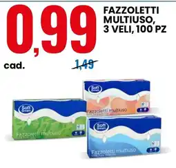 Eurospin Fazzoletti multiuso Soft Dream offerta