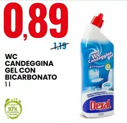 Eurospin WC Candeggina gel con bicarbonato Dexal offerta