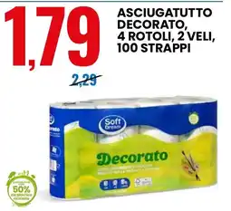 Eurospin Soft Dream asciugatutto decorato offerta