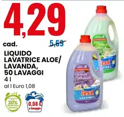 Eurospin Liquido lavatrice aloe/lavanda Dexal offerta