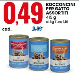 Eurospin Bocconcini per gatto assortiti Radames offerta