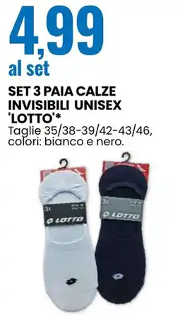 Eurospin Calze invisibili unisex Lotto offerta