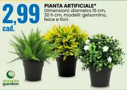 Eurospin Pianta artificiale Euro garden offerta