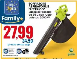Eurospin Soffiatore aspirafoglie elettrico offerta