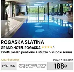 Eurospin Grand Hotel Rogaska offerta
