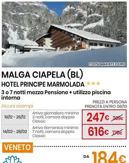 Eurospin Malga Ciapela (BL) Hotel Principe Marmolada offerta