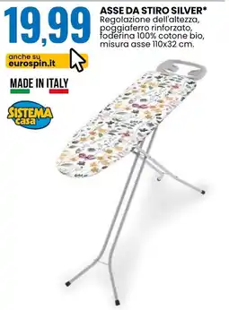 Eurospin Asse da stiro Silver offerta