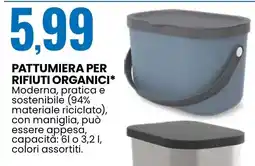 Eurospin Pattumiera per rifiuti organici offerta