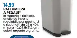Eurospin Pattumiera a pedale offerta