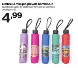 In'S Mercato Ombrello mini pieghevole bambina/o offerta