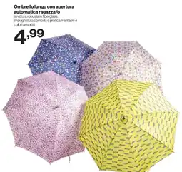 In'S Mercato Ombrello lungo con apertura automatica ragazza/o offerta