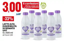 Eurospin Latte alta digeribilità scremato UHT Amo Essere offerta