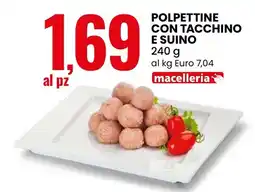 Eurospin Polpette con tacchino e suino offerta