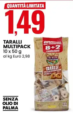 Eurospin Taralli Tre Mulini offerta