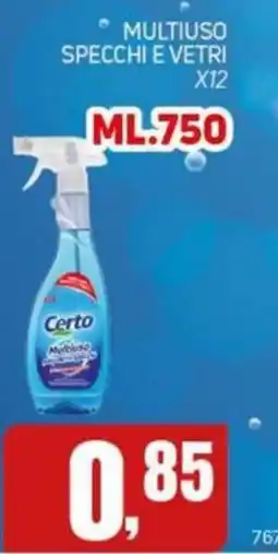 Migro Certo multiuso specchi e vetri offerta