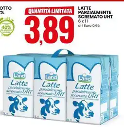 Eurospin Latte parzialmente scremato UHT offerta