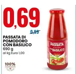 Eurospin Passata di pomodoro con basilico offerta