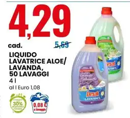 Eurospin LIQUIDO LAVATRICE ALOE/LAVANDA, 50 LAVAGGI offerta