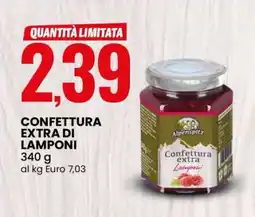 Eurospin CONFETTURA EXTRA DI LAMPONI offerta