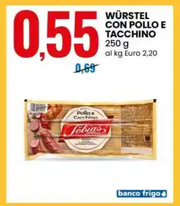 Eurospin WÜRSTEL CON POLLO E TACCHINO offerta