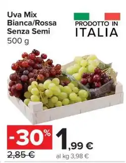 Carrefour Uva Mix Bianca/Rossa Senza Semi offerta