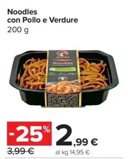 Carrefour Noodles con Pollo e Verdure offerta