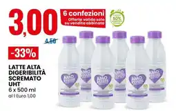 Eurospin LATTE ALTA DIGERIBILITÀ SCREMATO UHT offerta