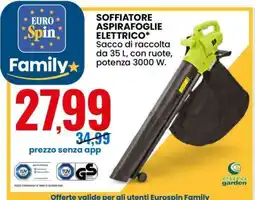 Eurospin SOFFIATORE ASPIRAFOLGIE ELETTRICO offerta