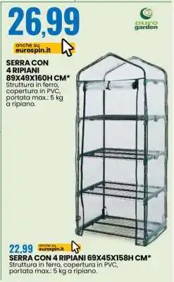 Eurospin SERRA CON 4 RIPIANI 69X45X158H CM offerta