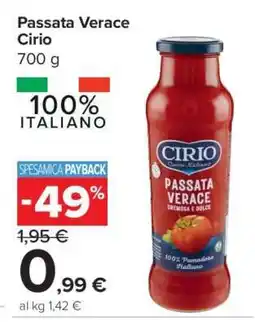 Carrefour Passata Verace Cirio offerta