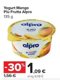 Carrefour Yogurt Mango Più Frutta Alpro offerta