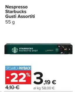 Carrefour Nespresso Starbucks Gusti Assortiti offerta