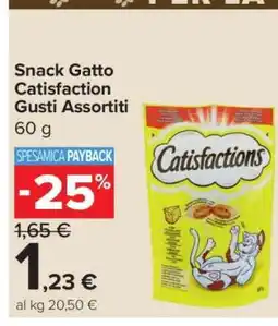 Carrefour Snack Gatto Catisfaction Gusti Assortiti offerta