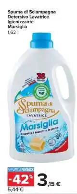 Carrefour Spuma di Sciampagna Detersivo Lavatrice Igienizzante Marsiglia offerta