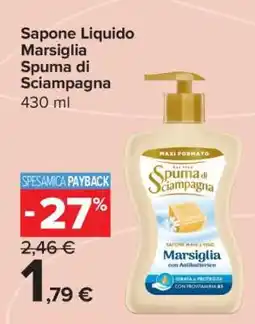 Carrefour Sapone Liquido Marsiglia Spuma Di Sciampagna offerta