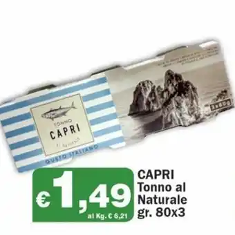 Primo Prezzo Capri Tonno al Naturale 80gr x3 offerta