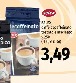 Emi Market Selex caffè decaffeinato tostato e macinato offerta