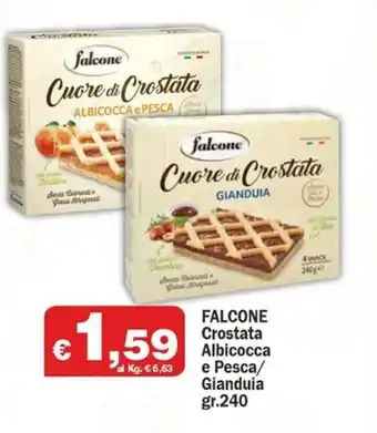 Falcone Crostata Albicocca e Pesca/Gianduia 240gr