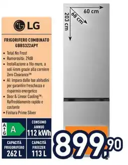 Unieuro Frigorifero combinato LG offerta