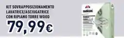Unieuro Kit sovrapposizionamento lavatrice/asciugatrice con ripiano torre wood offerta