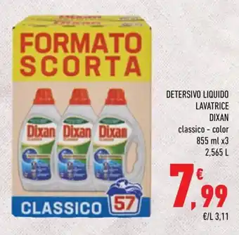 Detersivo liquido lavatrice Dixan classico - color