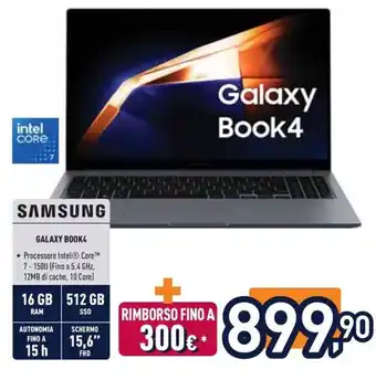 Unieuro Samsung Galaxy Book4 offerta