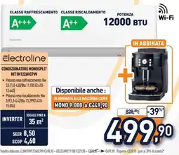 Unieuro Electroline condizionatore monosplit offerta